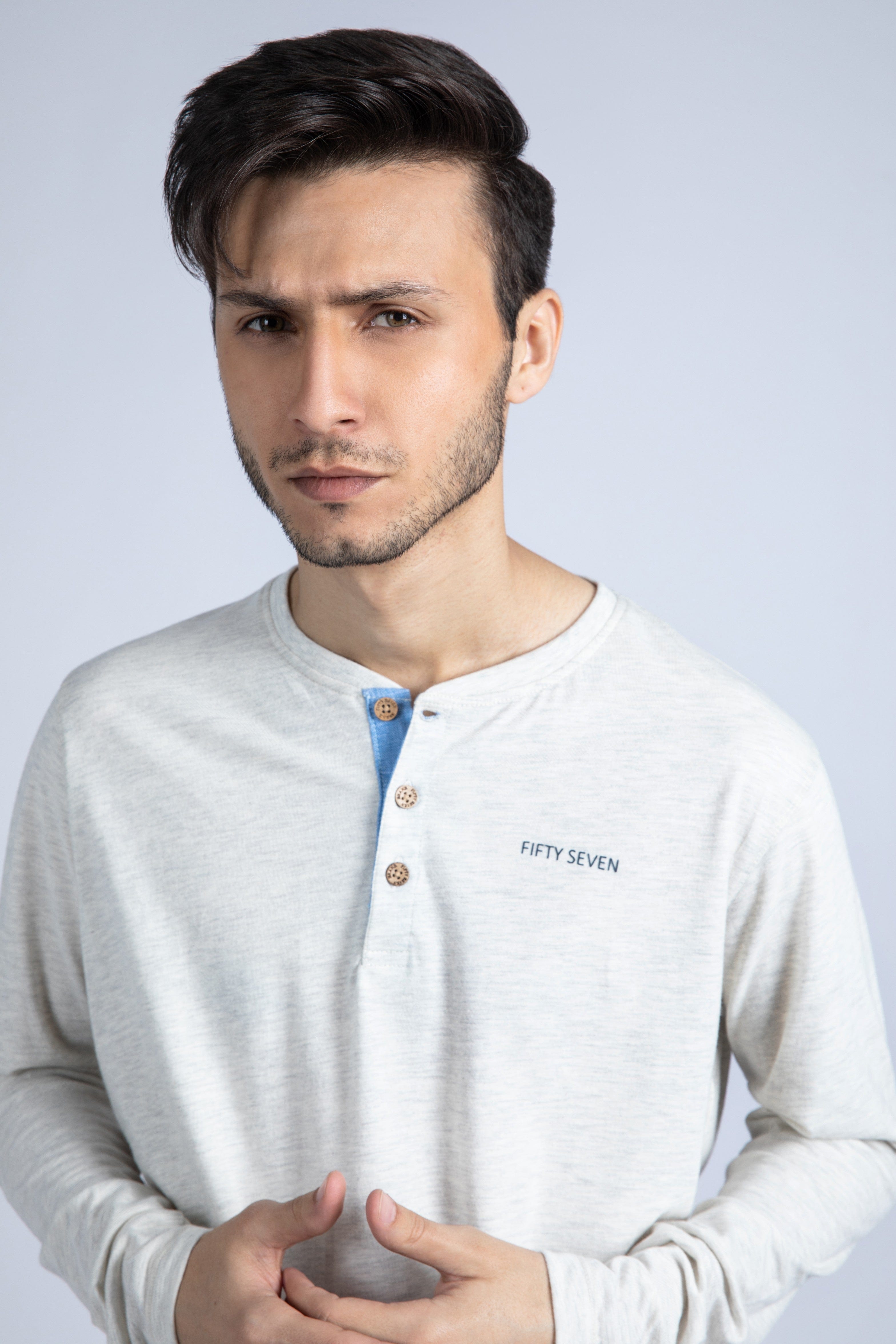 Long sleeve Henley tee