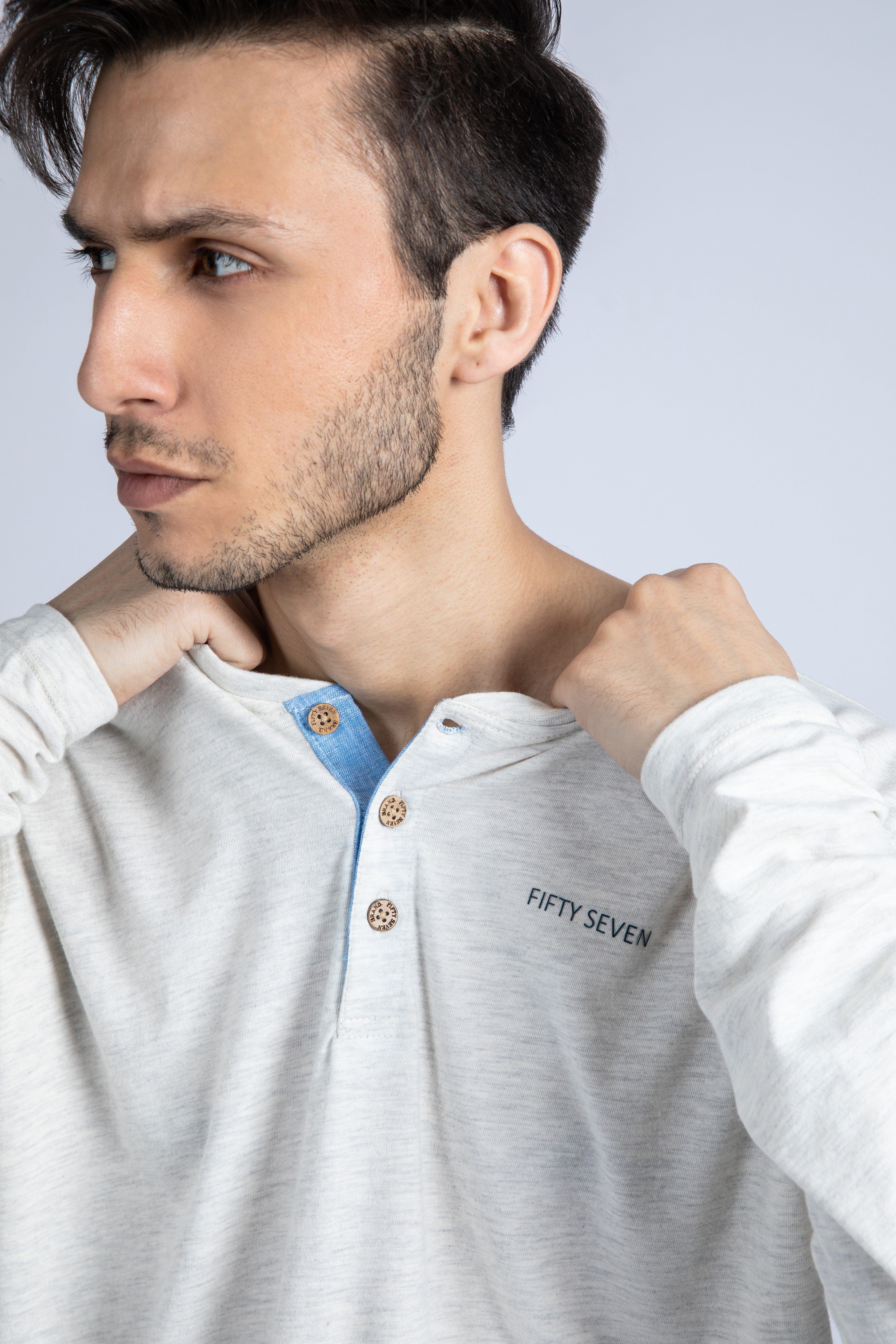 Long sleeve Henley tee