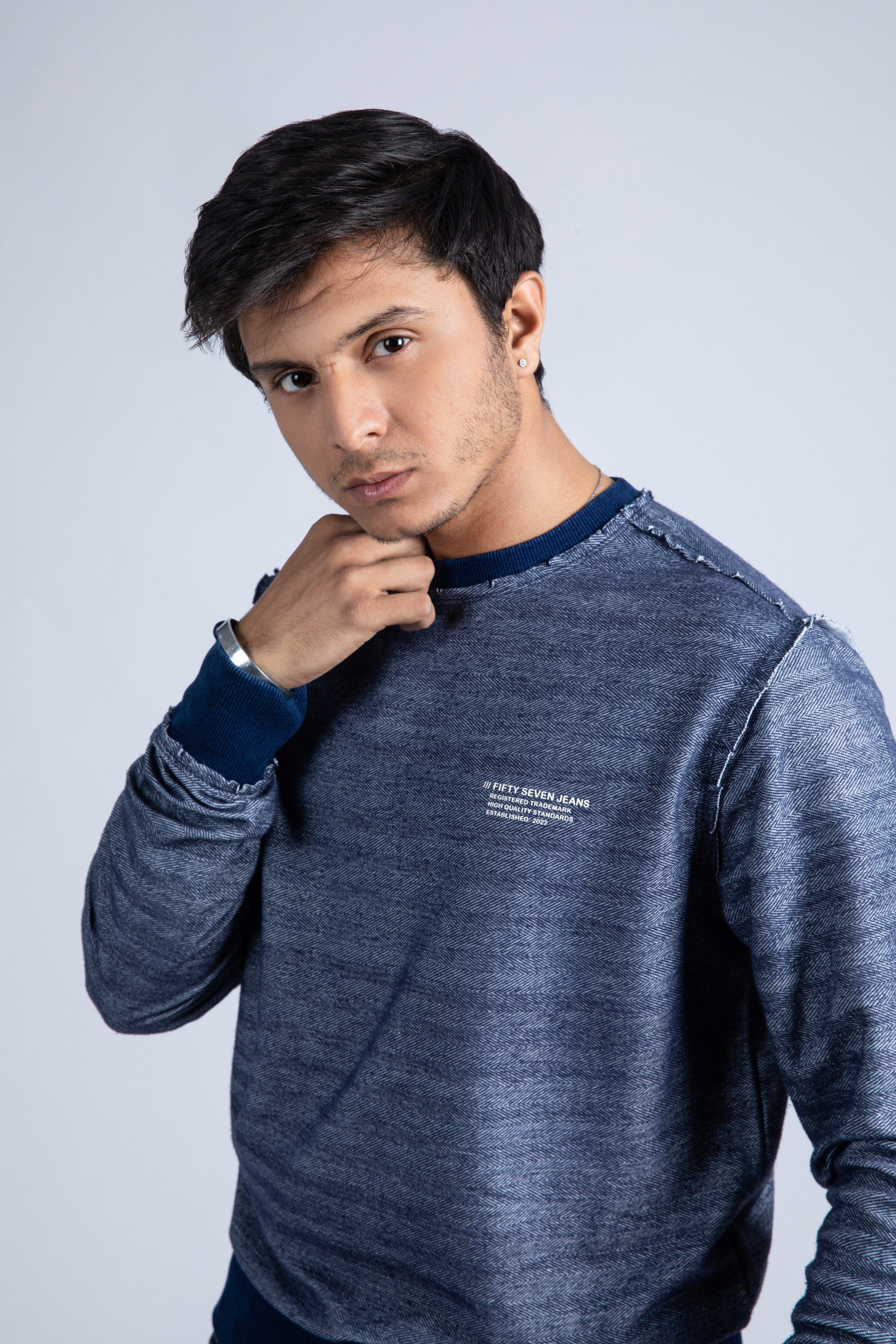 Herringbone Pullover Crew