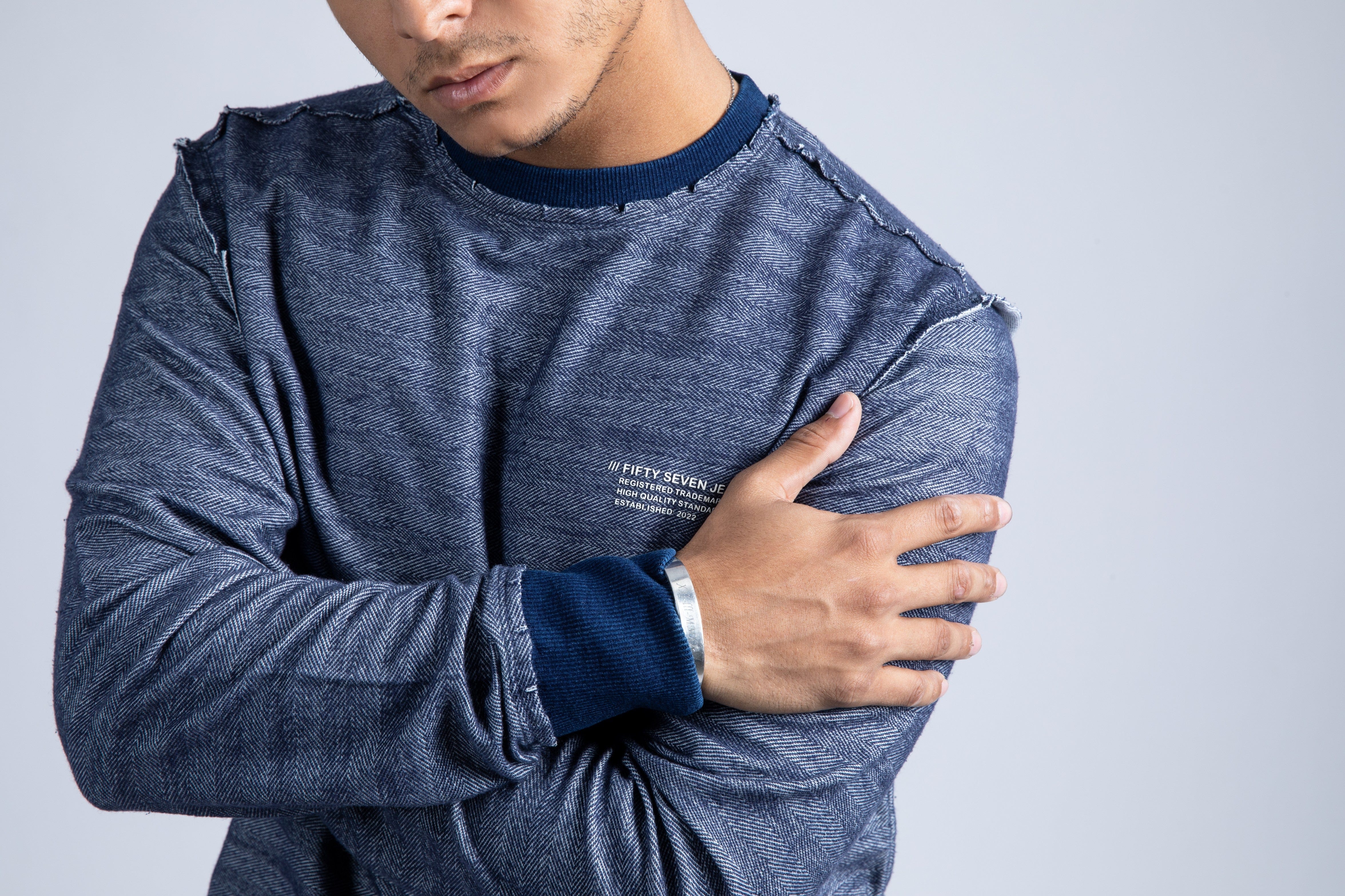 Herringbone Pullover Crew