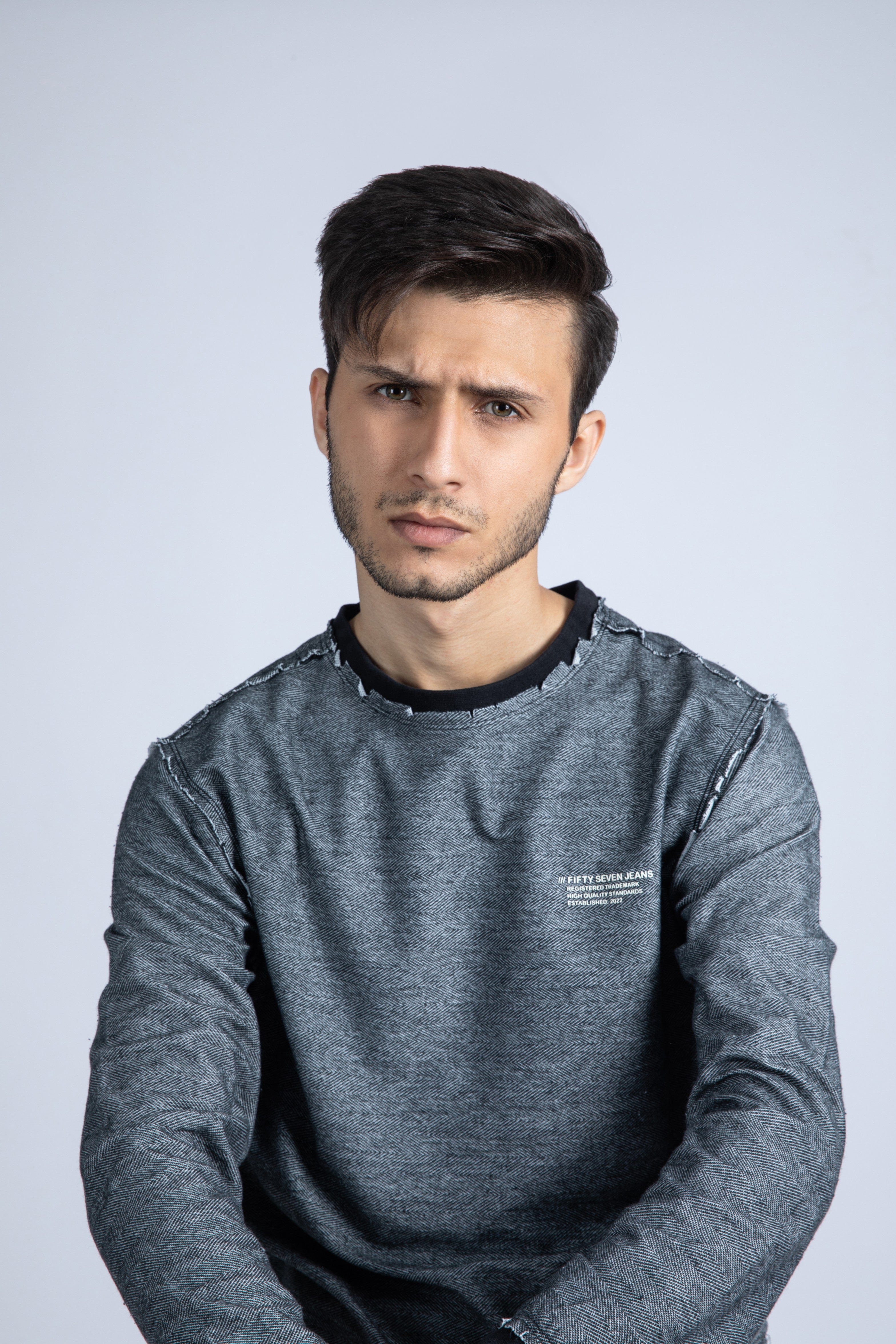 Herringbone Pullover Crew