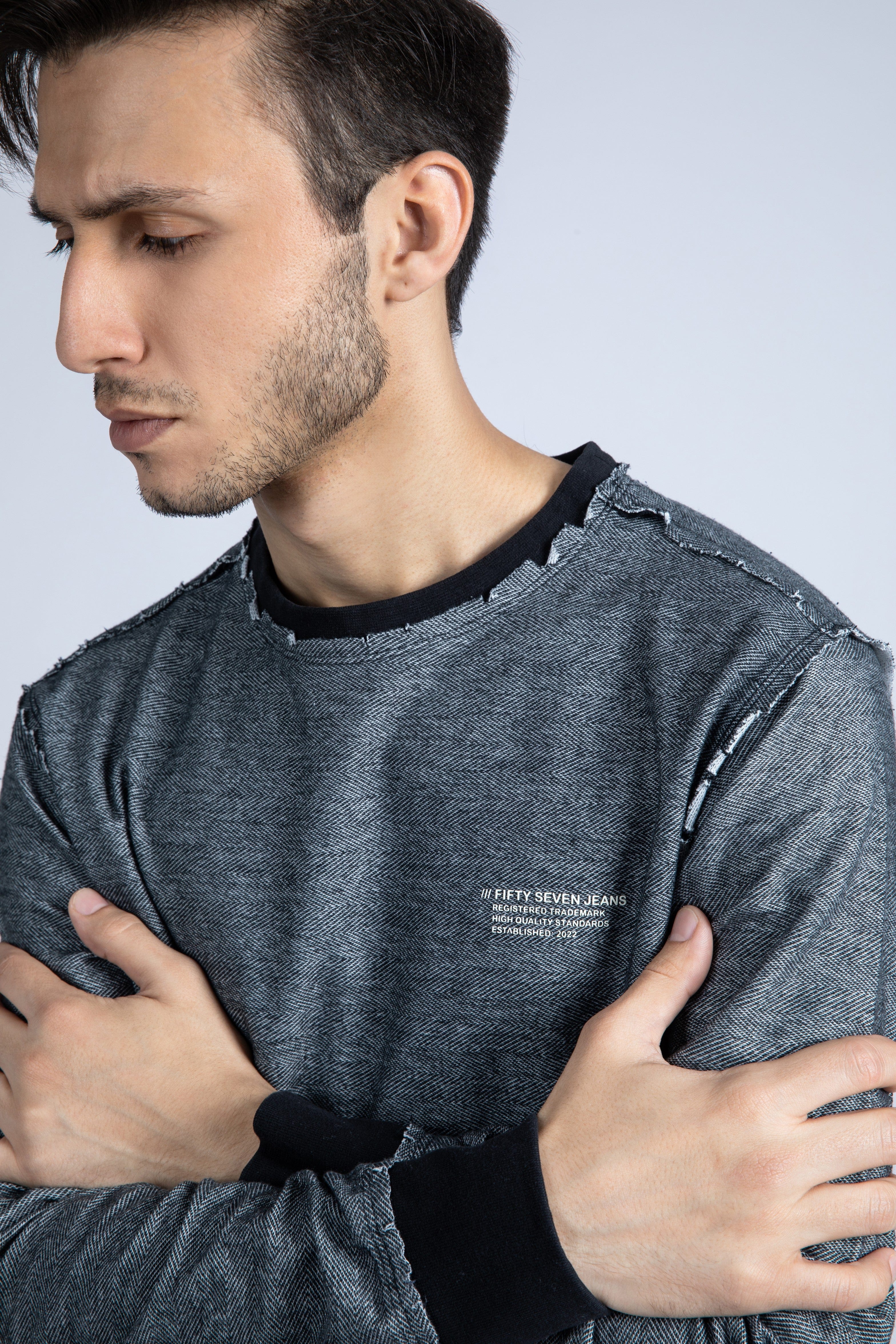 Herringbone Pullover Crew