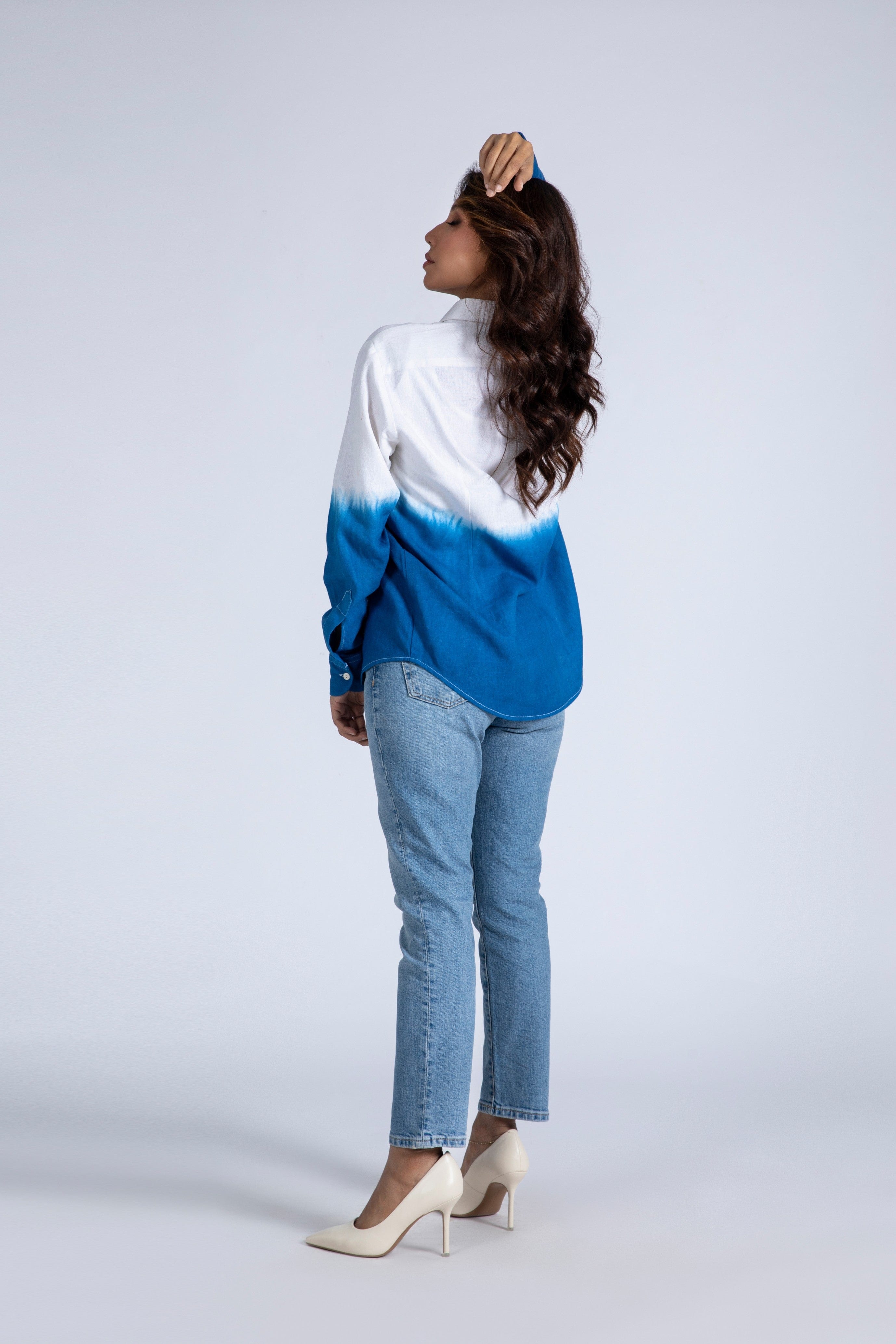 Dip Dye Linen Top