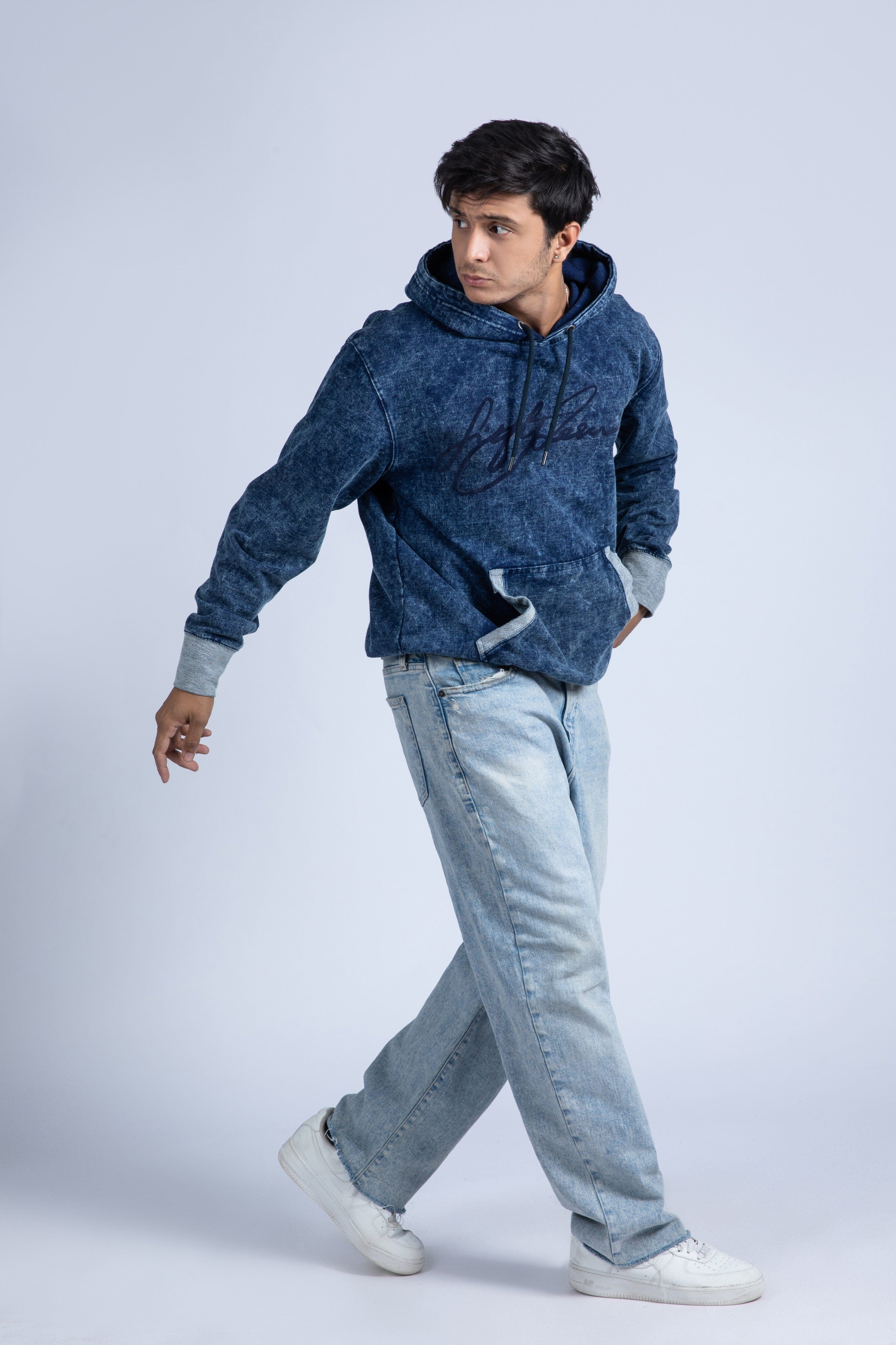 Pullover Indigo Hoodie