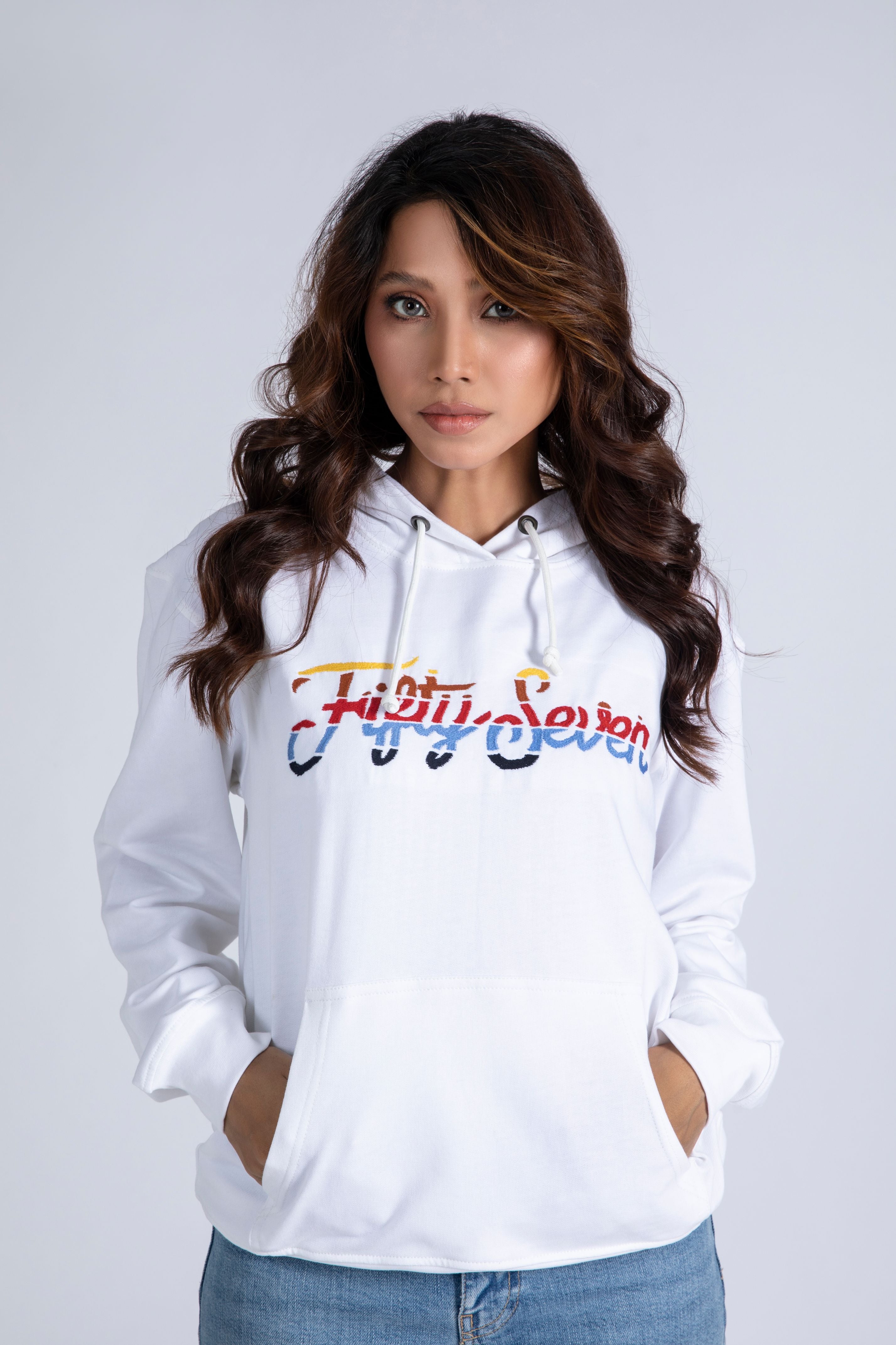 Hand Embroidered Pullover Hoody