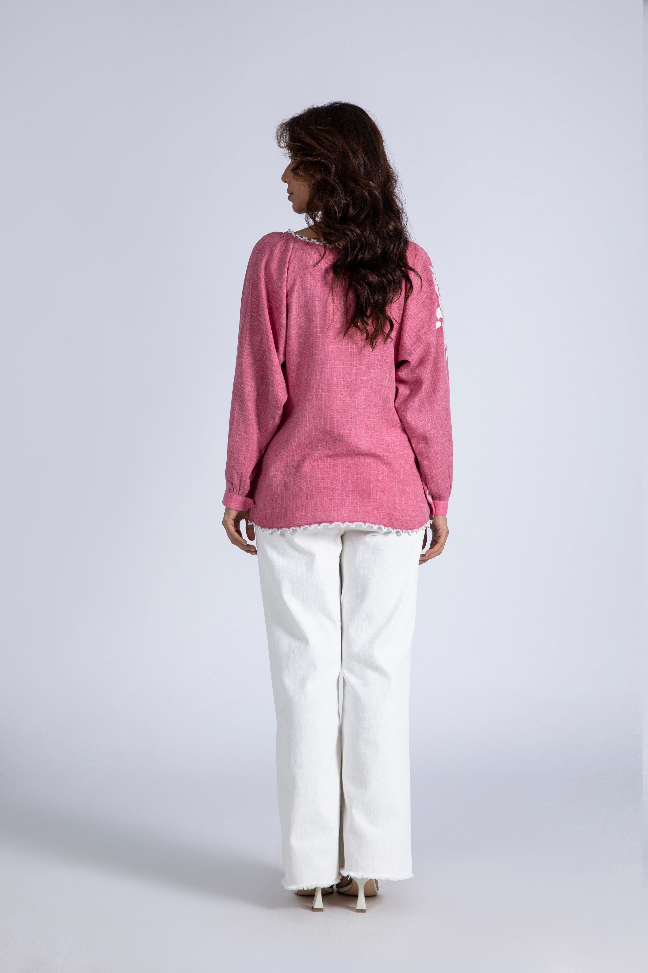 Cotton Linen Embroidery Top