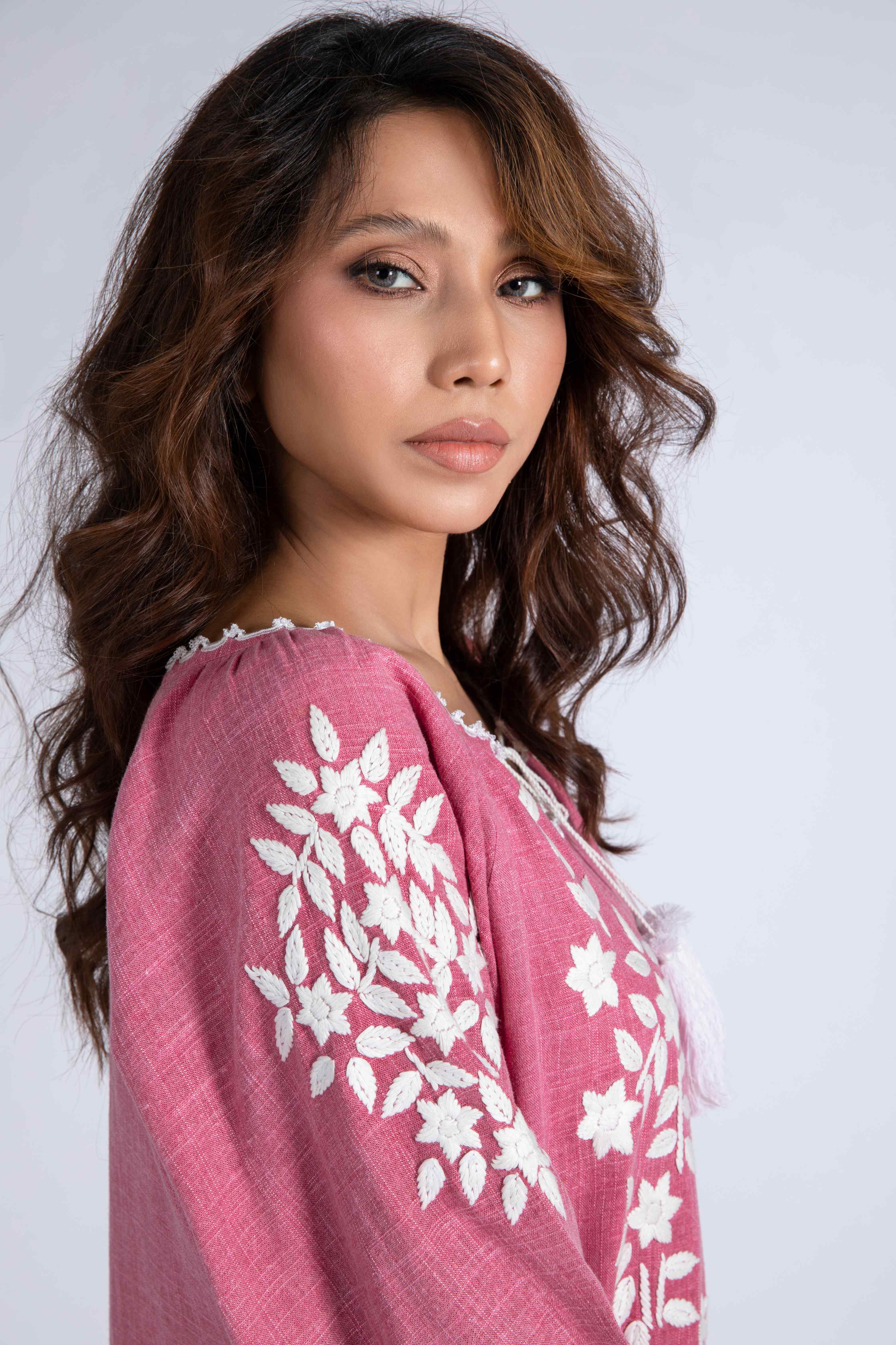 Cotton Linen Embroidery Top