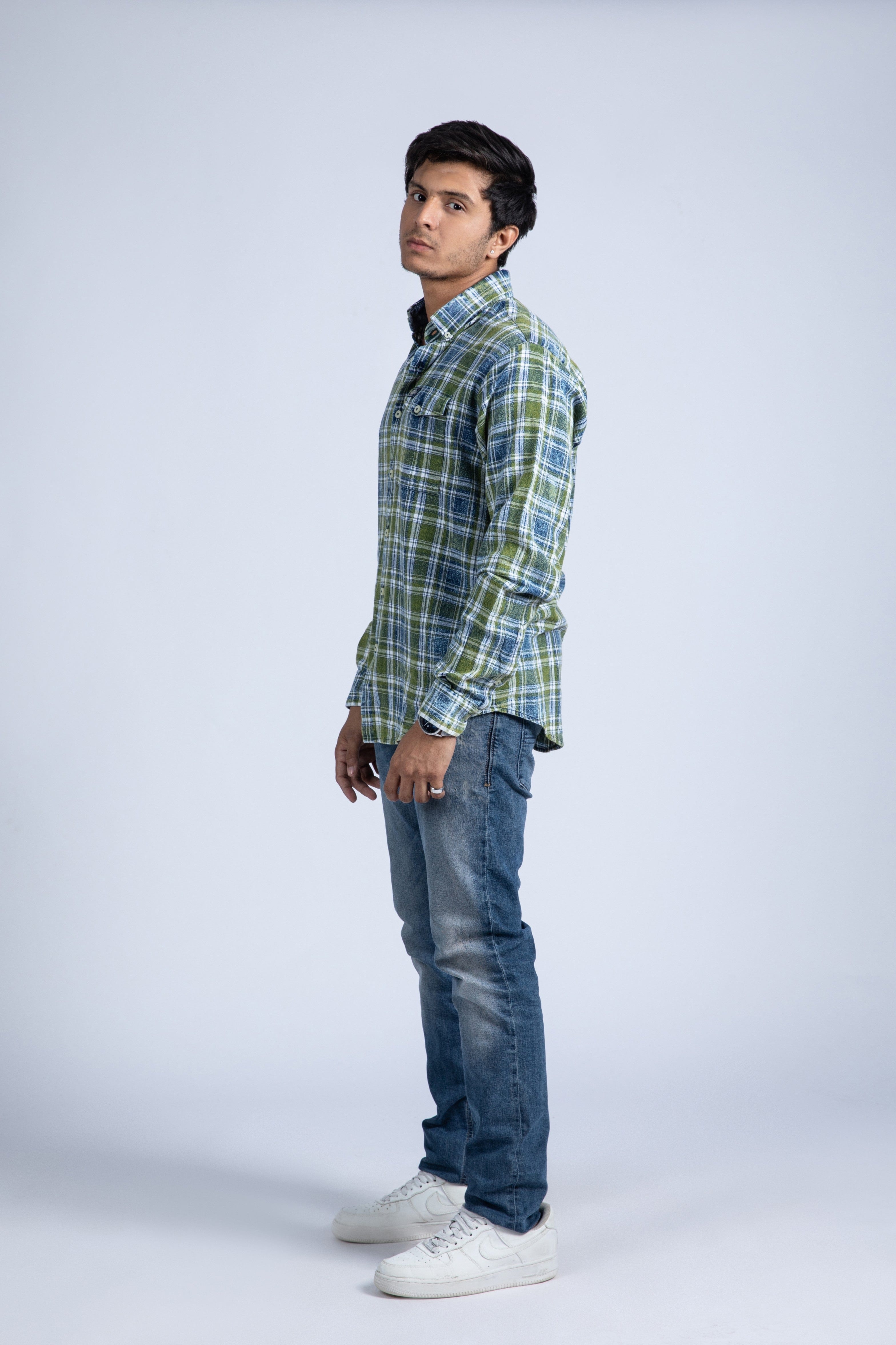 Y/D Crinkled Handloom Shirt