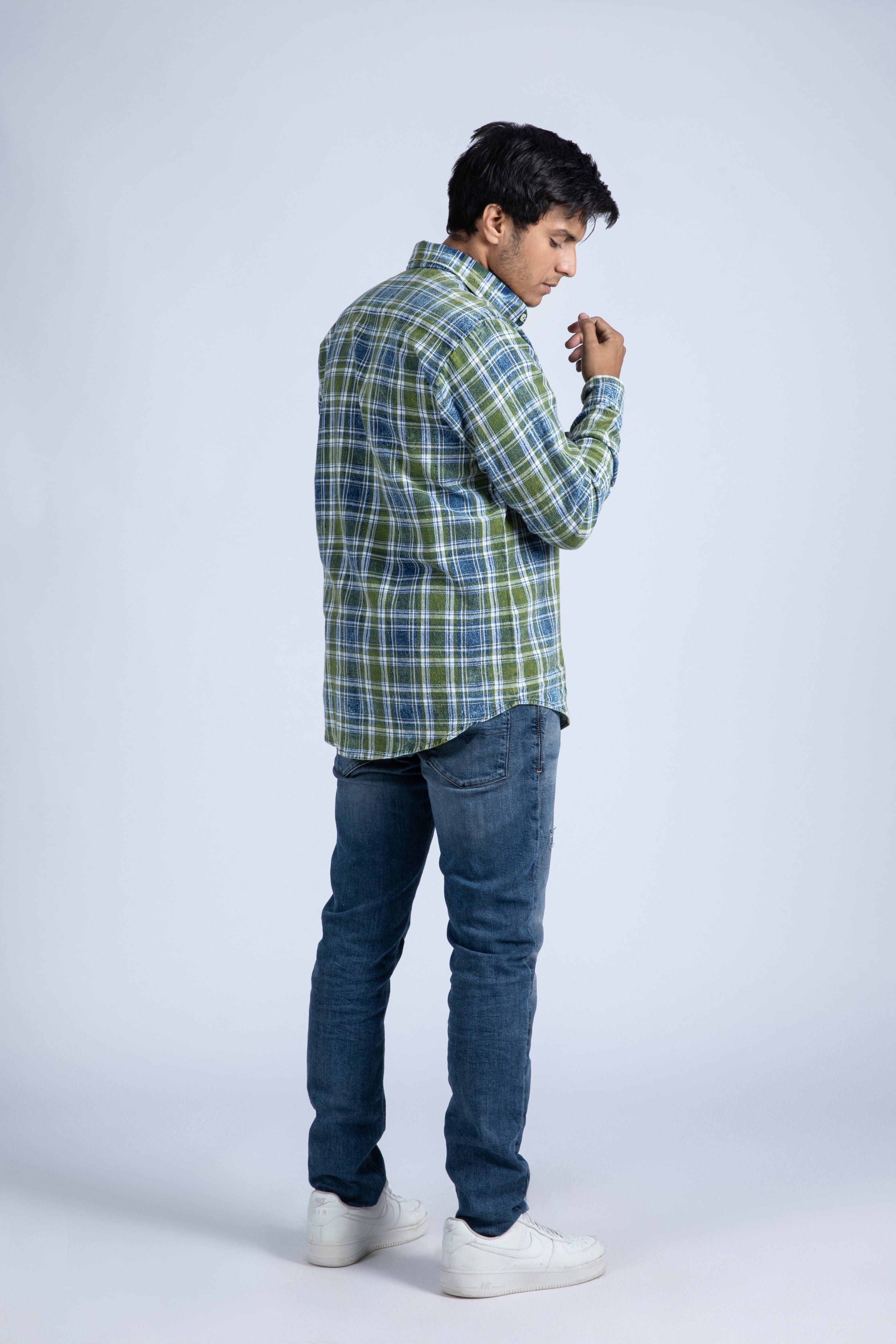 Y/D Crinkled Handloom Shirt
