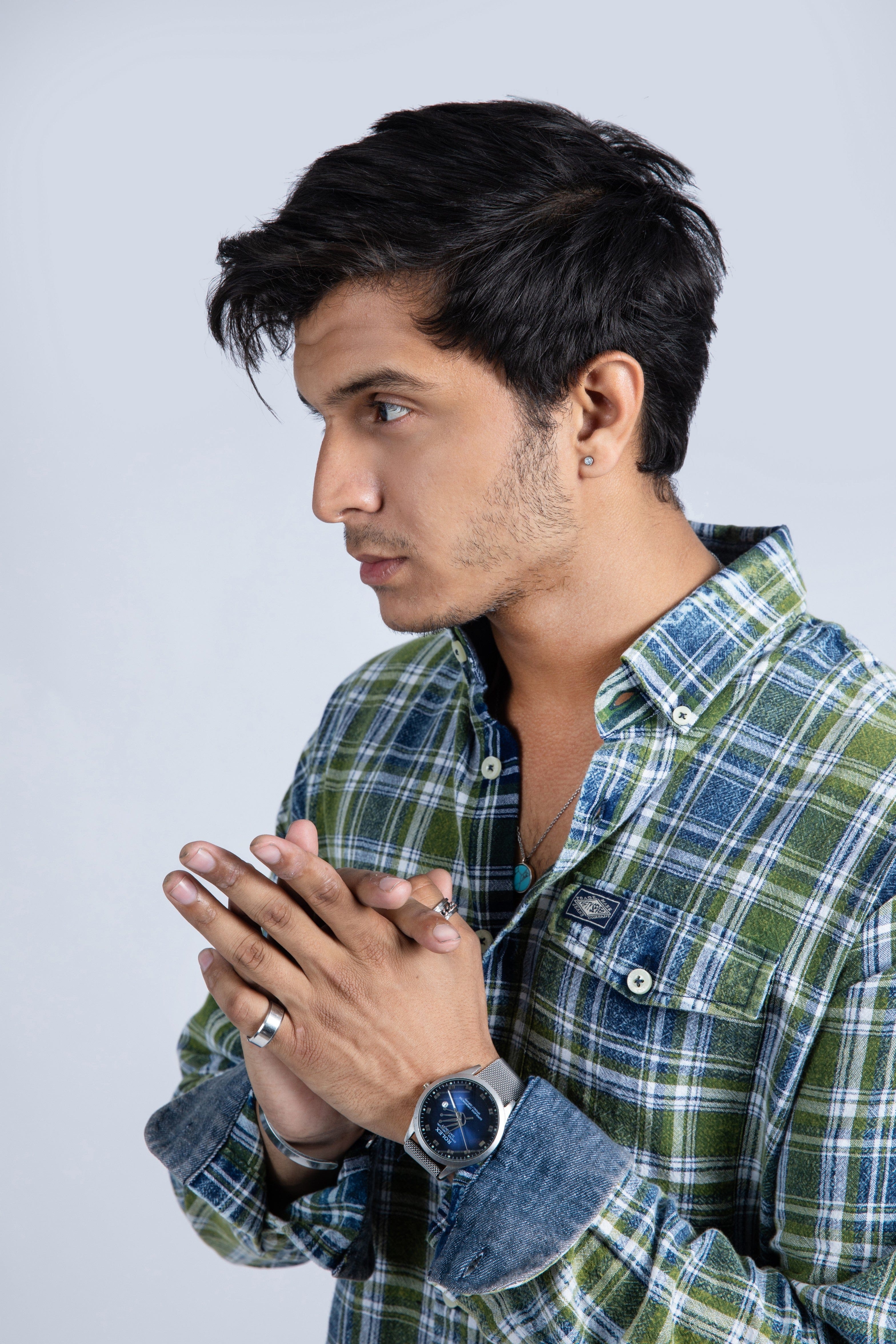 Y/D Crinkled Handloom Shirt