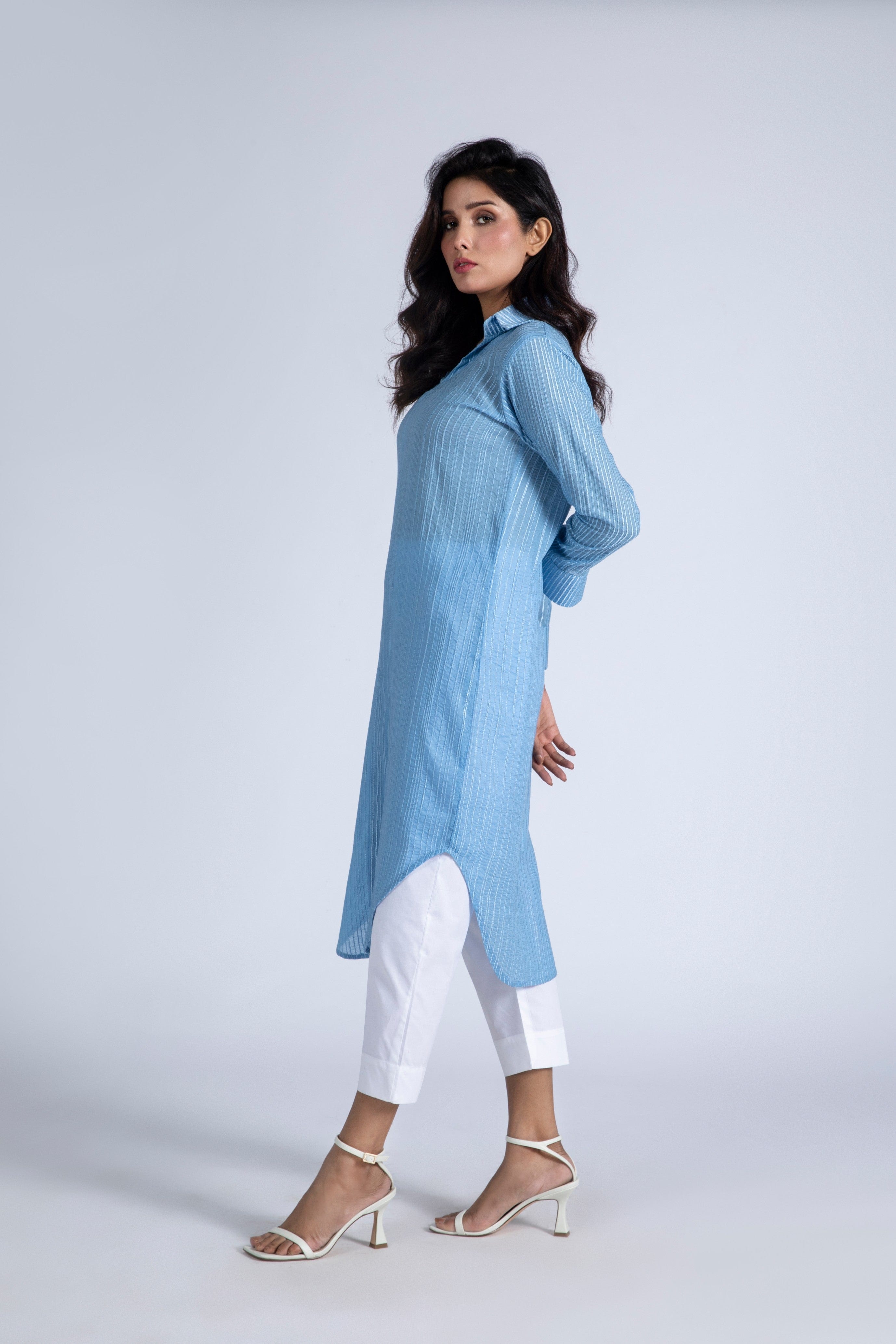 Cord Effect Voille Top