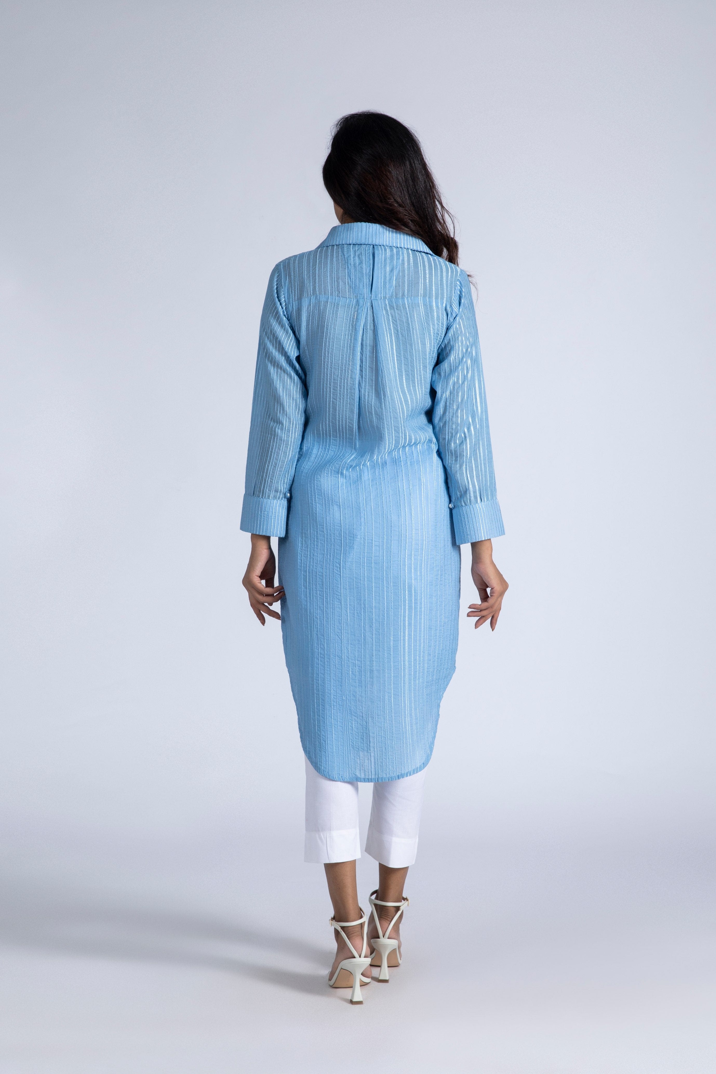 Cord Effect Voille Top