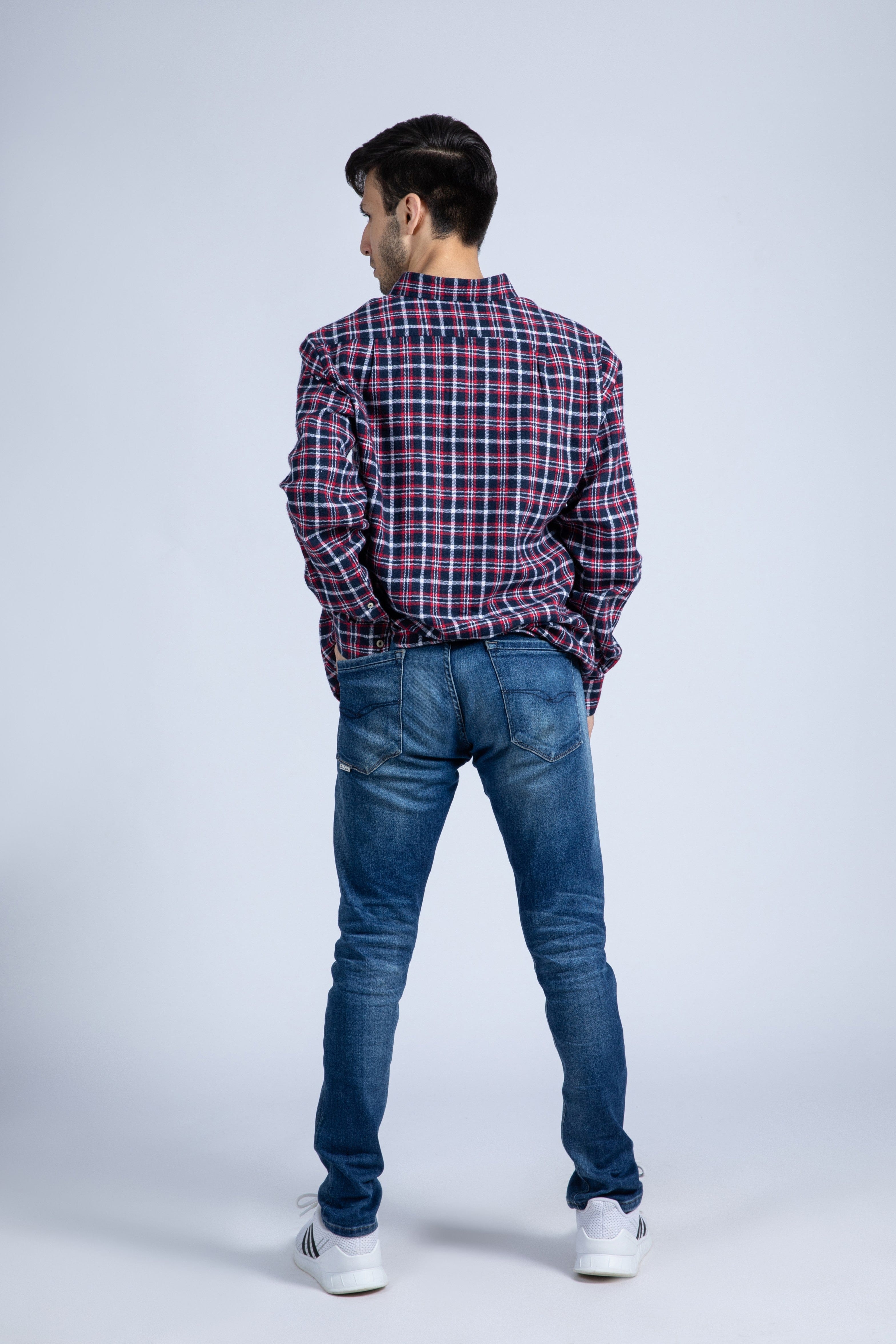 Y/D herringbone flannel shirt