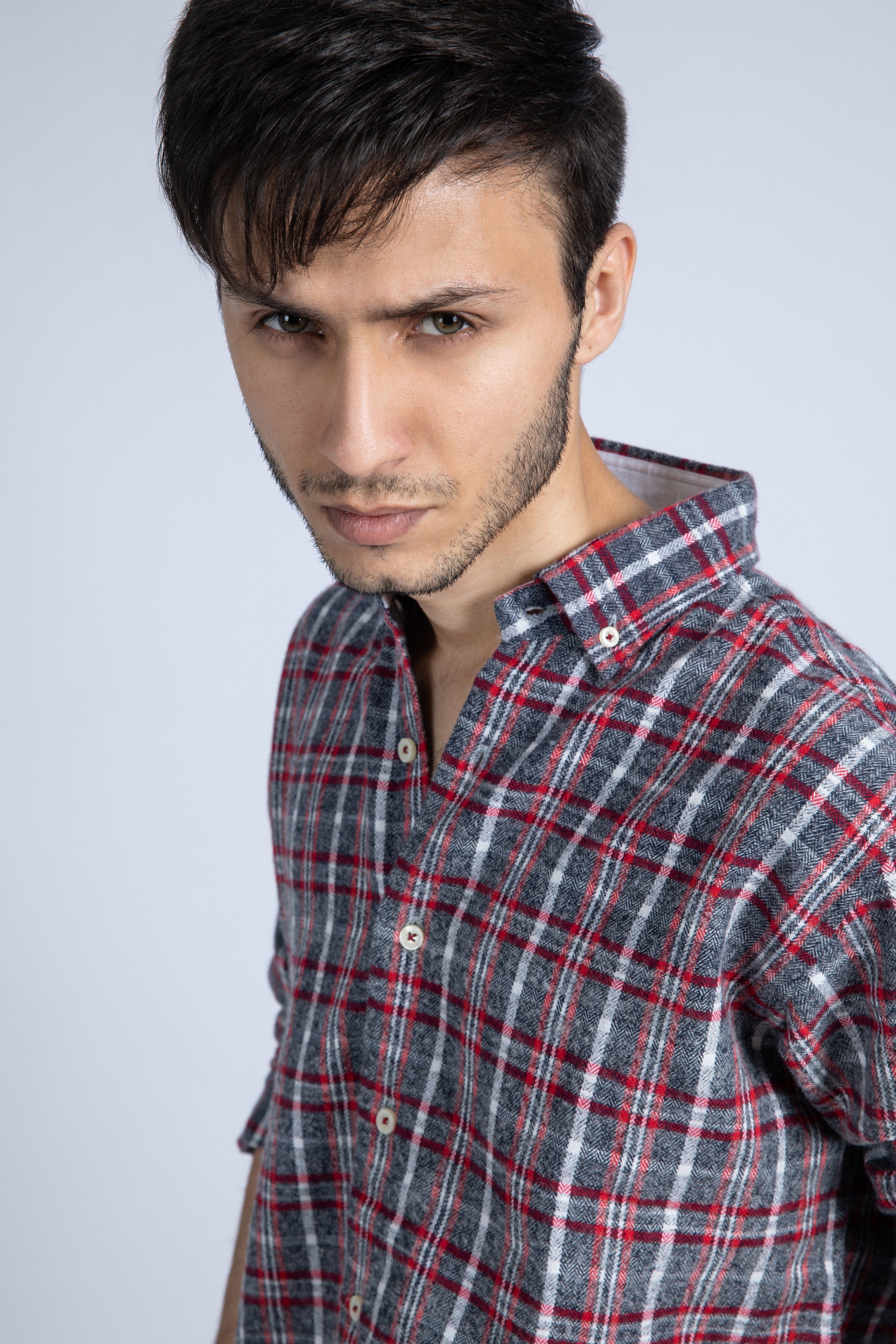 Y/D herringbone flannel shirt