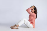 Hand Embroidery Linen Top