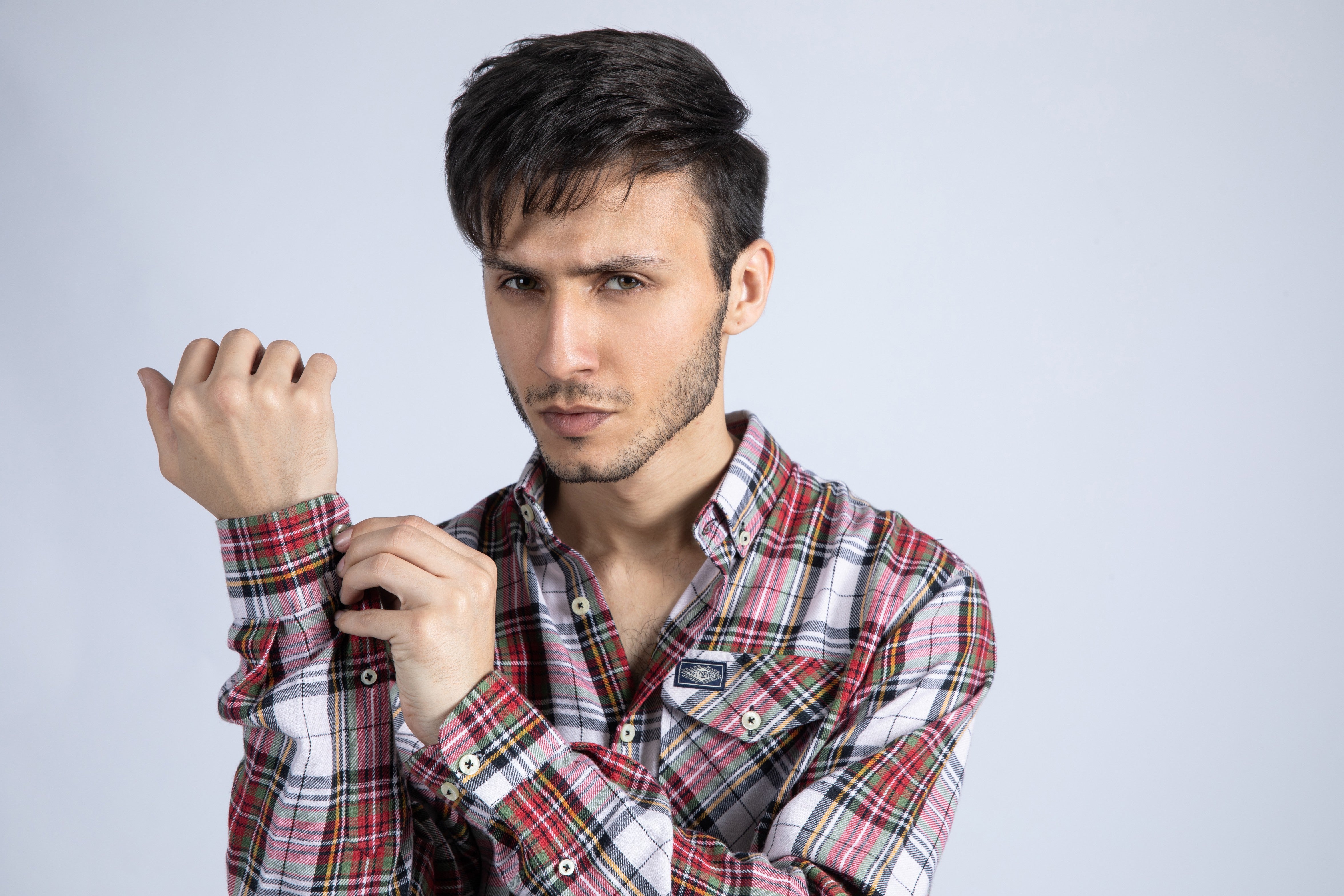 Y/D checkered shirt