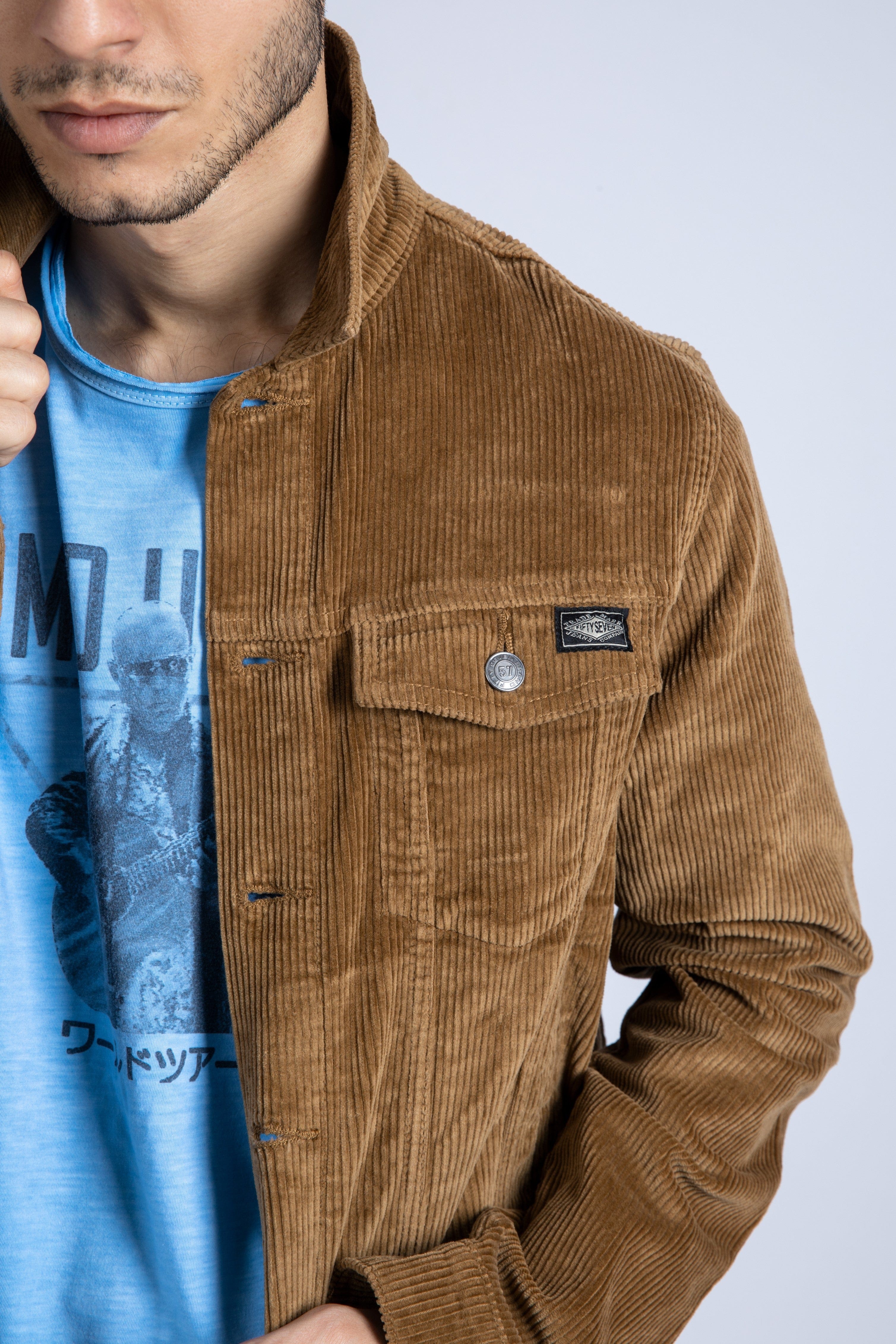 Corduroy biker jacket
