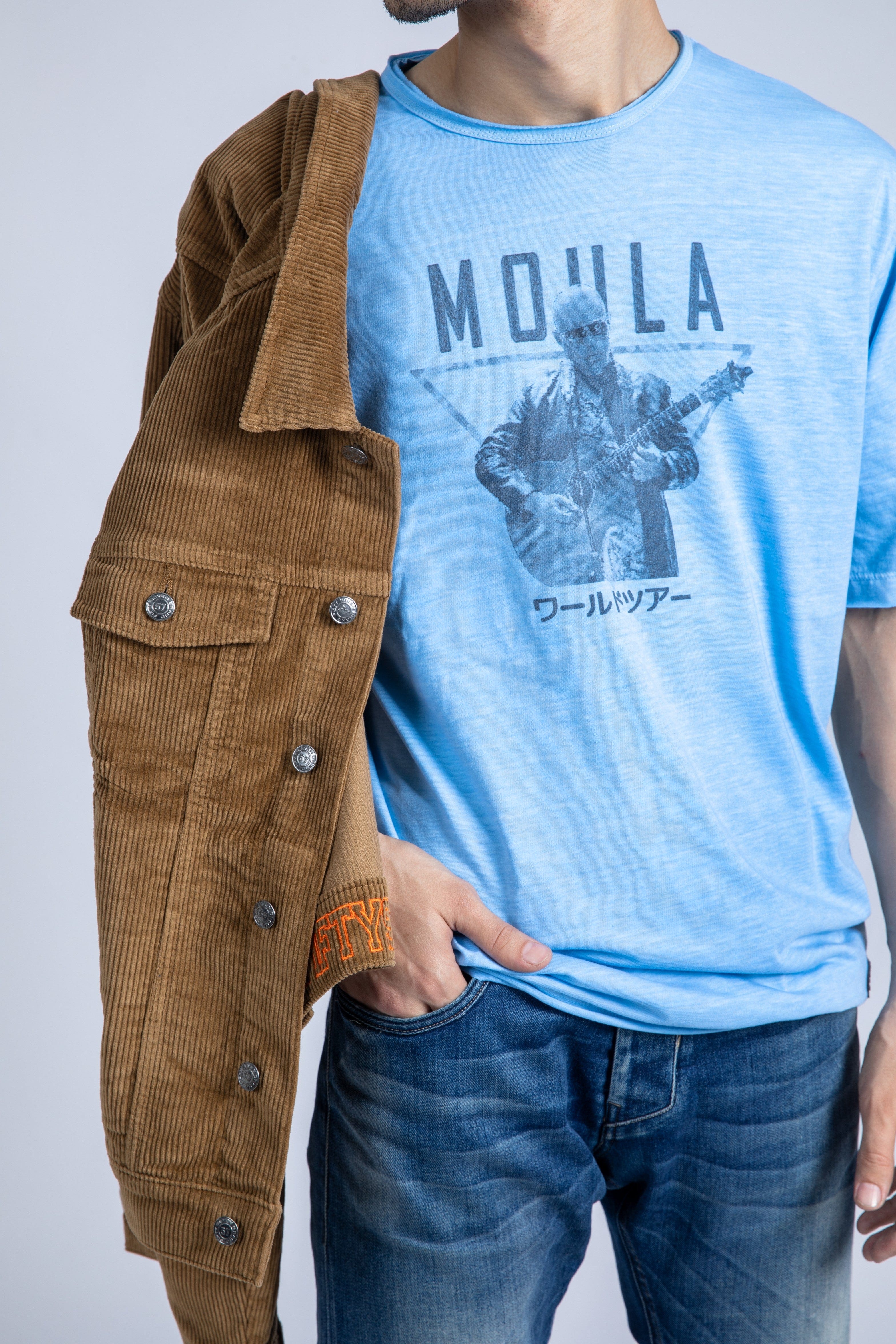 Corduroy biker jacket