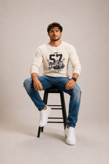 Men's Waffle Knit Graphic Thermal Tee