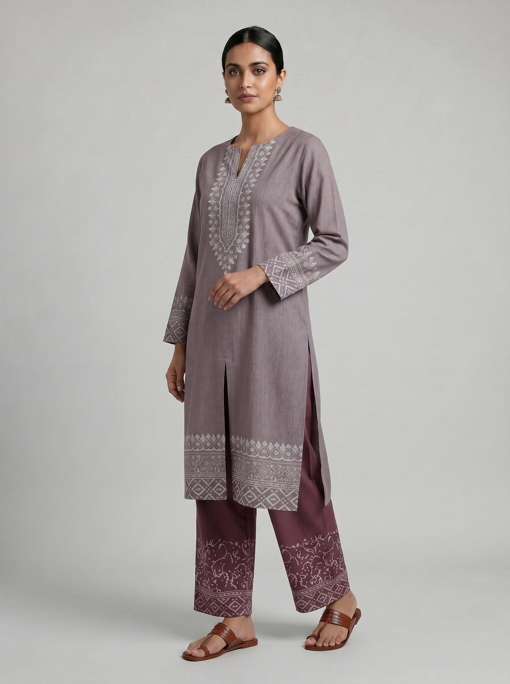 Block Print Kurta Set