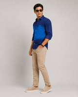 Men's Ocean Blue Cotton Ombre Shirt