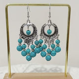 Bohemian Tassel Turquoise Earrings
