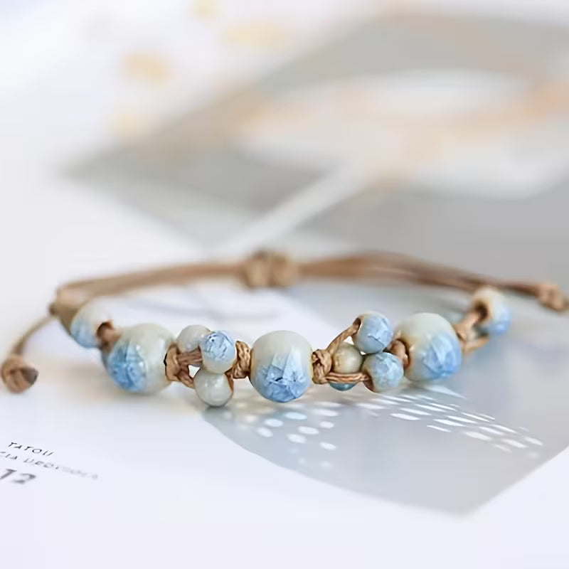 Boho Ceramic Beaded Adjustable Bracelet