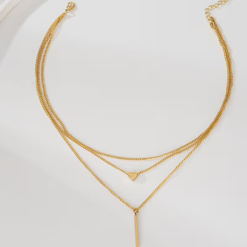 Bohemian Heart Necklace & Earrings Set