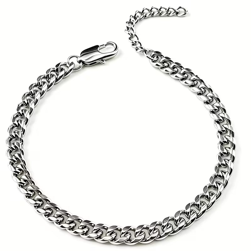 7mm Stainless Steel Cuban Anklet