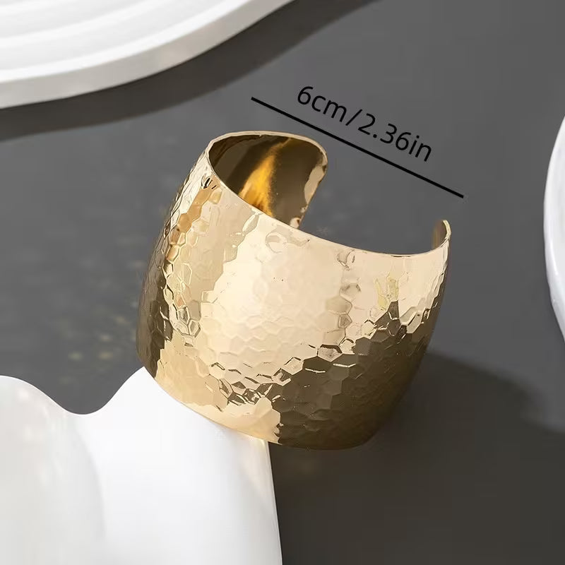 Classic Irregular Texture Open Bangle