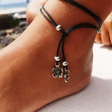 Retro Bohemian Multi-Layer Leather Anklet