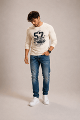 Men's Waffle Knit Graphic Thermal Tee