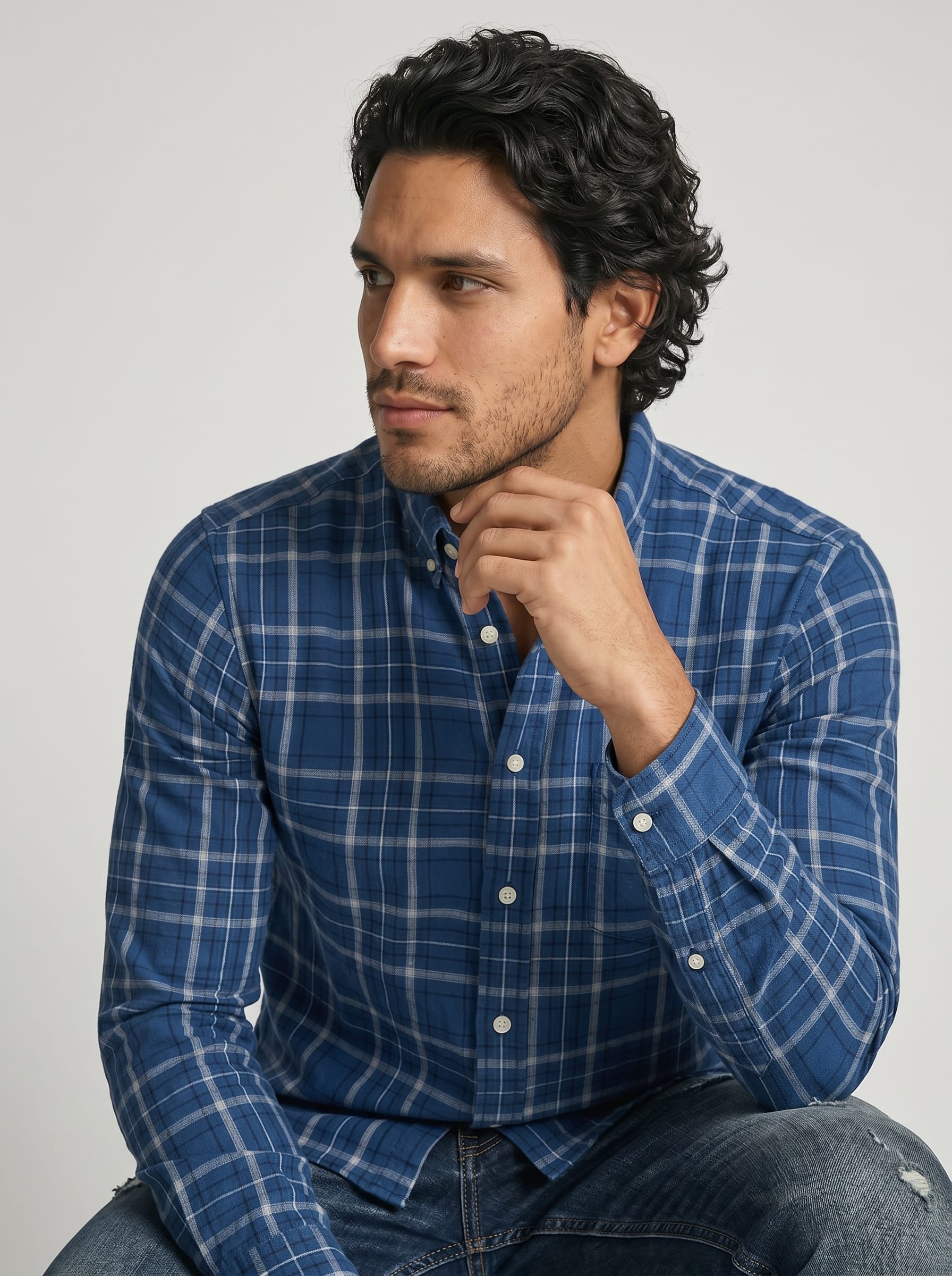 Blue Checkered Shirt