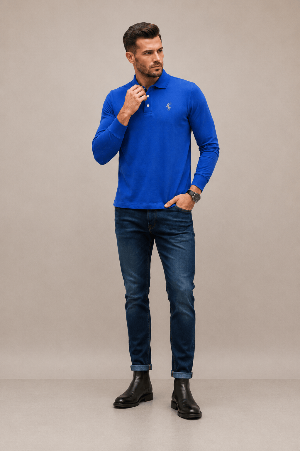 Bamboo long Sleeves Polo