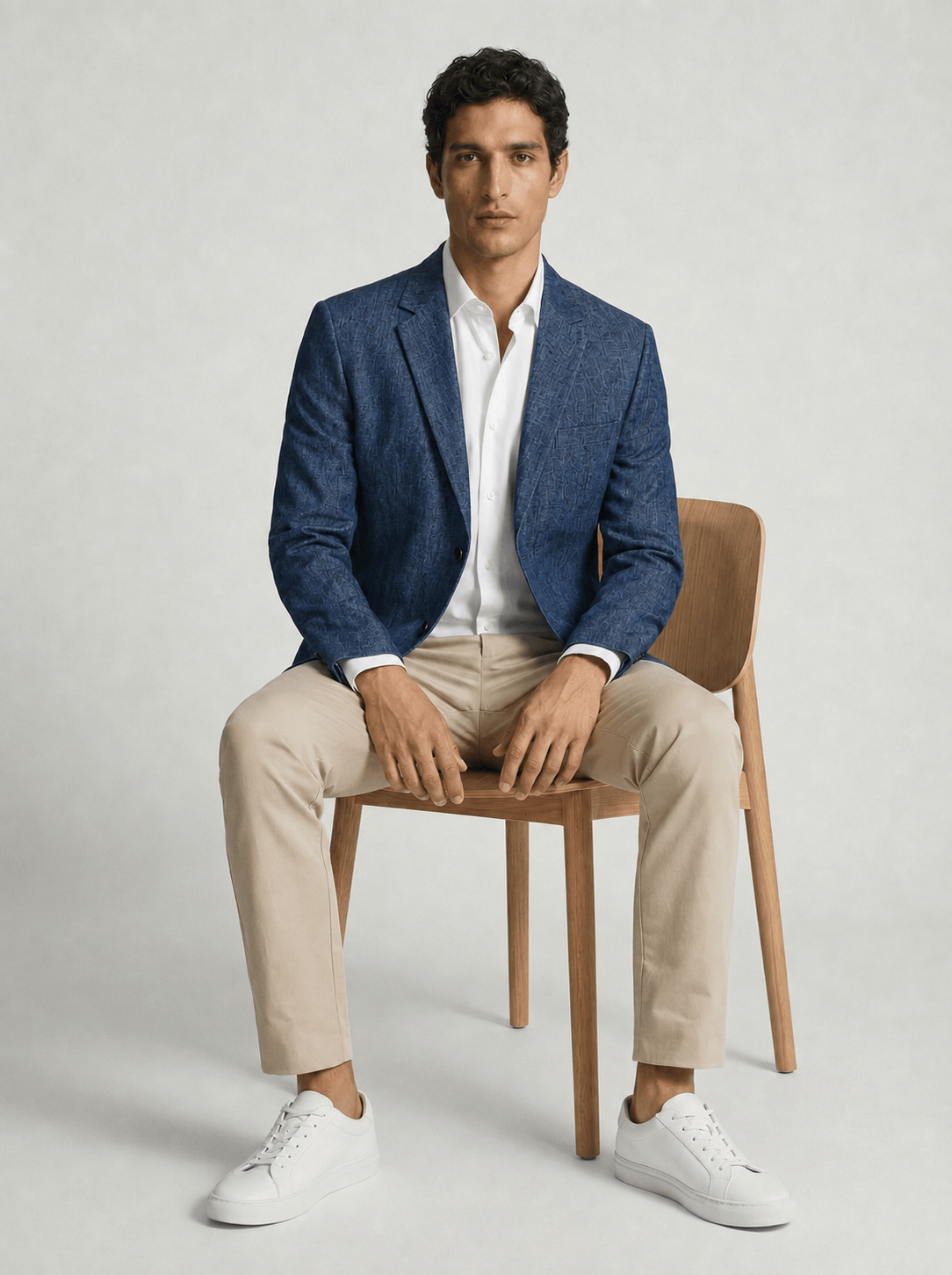 Classic Blue Tencel Blazer