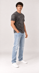 Men's 100% cotton True Denim Collegiate Tiger Tee