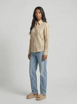 Beige Striped Shirt