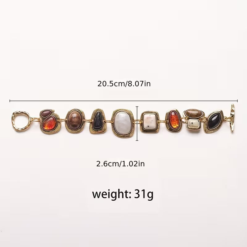 Bohemian Resin Chain Bracelet