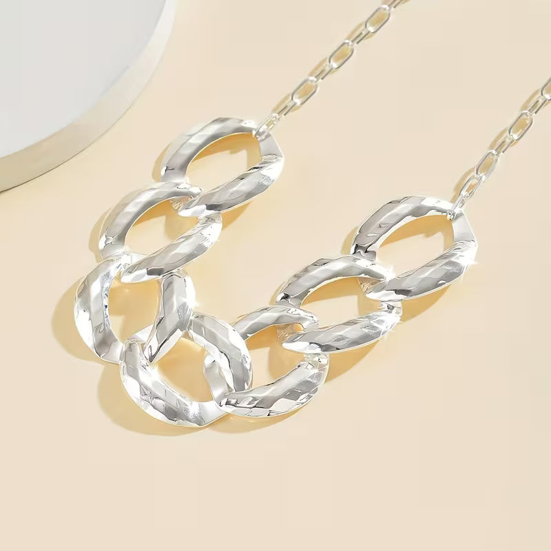 Golden Geometric Punk Chain Necklace