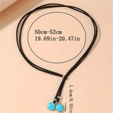 Bohemian Turquoise Beaded Y Necklace