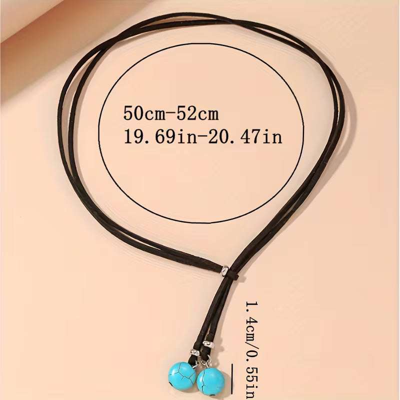 Bohemian Turquoise Beaded Y Necklace