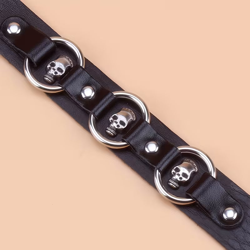 Punk Skull PU Leather Bracelet