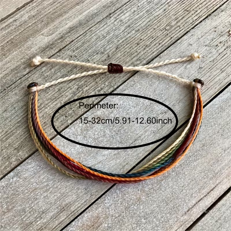 Handmade Boho Waterproof Woven Anklet Bracelet
