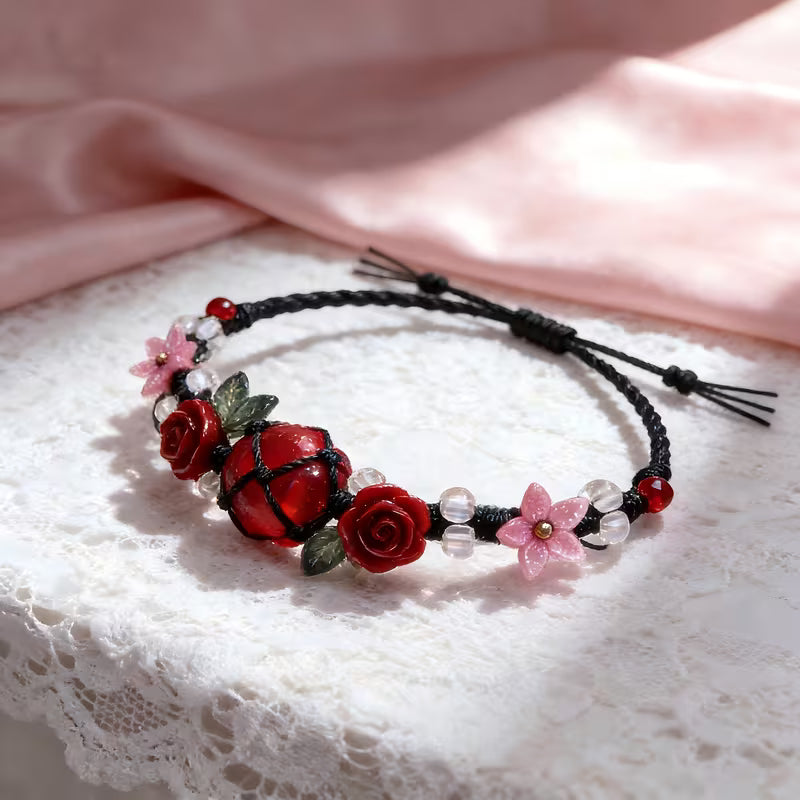 Bohemian Rose Bead Bracelet
