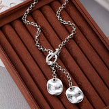 Hip-Hop Punk Irregular Round Pendant Necklace