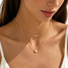 Double-Layer Heart Pendant Choker