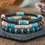 3-Piece Men’s Vintage Beaded Bracelet Set