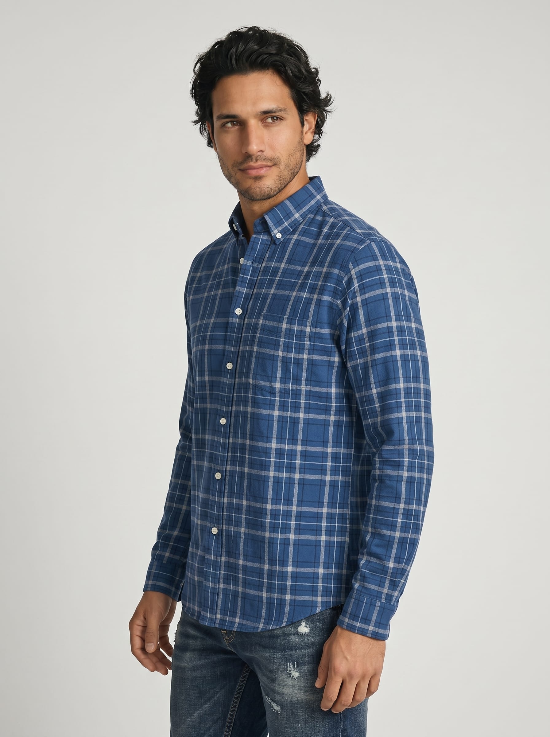 Blue Checkered Shirt