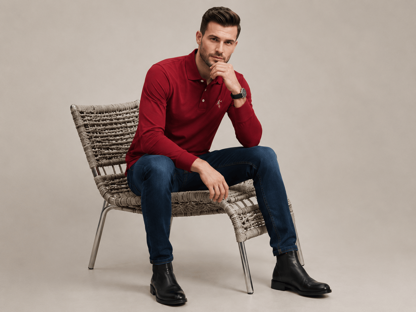 Bamboo long Sleeves Polo