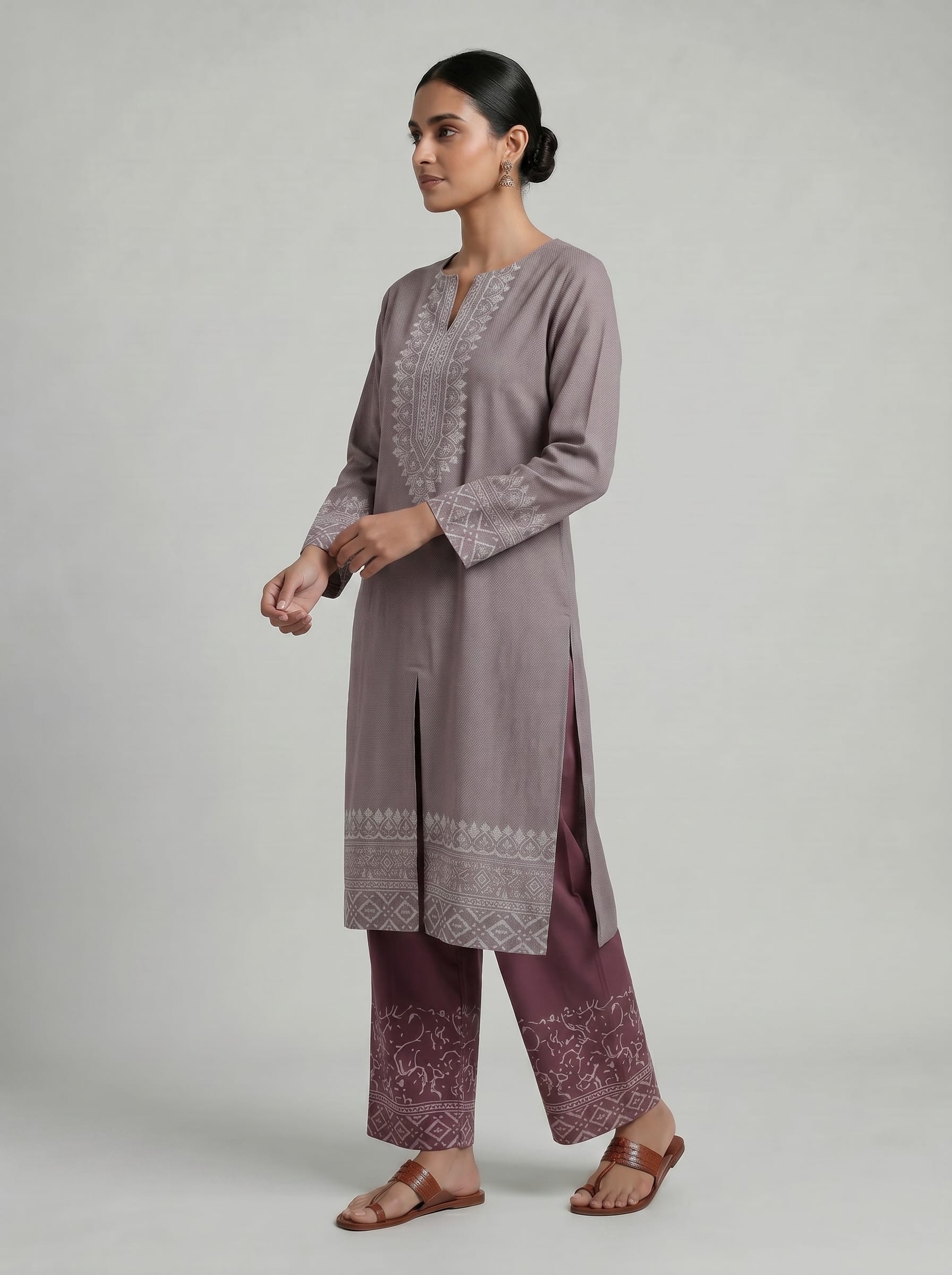 Block Print Kurta Set